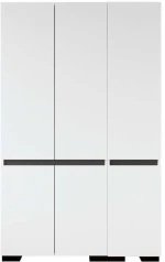 Ντουλάπα Τρίφυλλη Floransa 469ORN1123 135x52x210cm White-Anthracite Τρίφυλλη