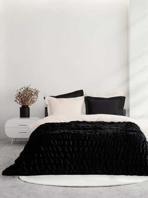 Κουβέρτα Mossy Black 220X240 - Nima Home