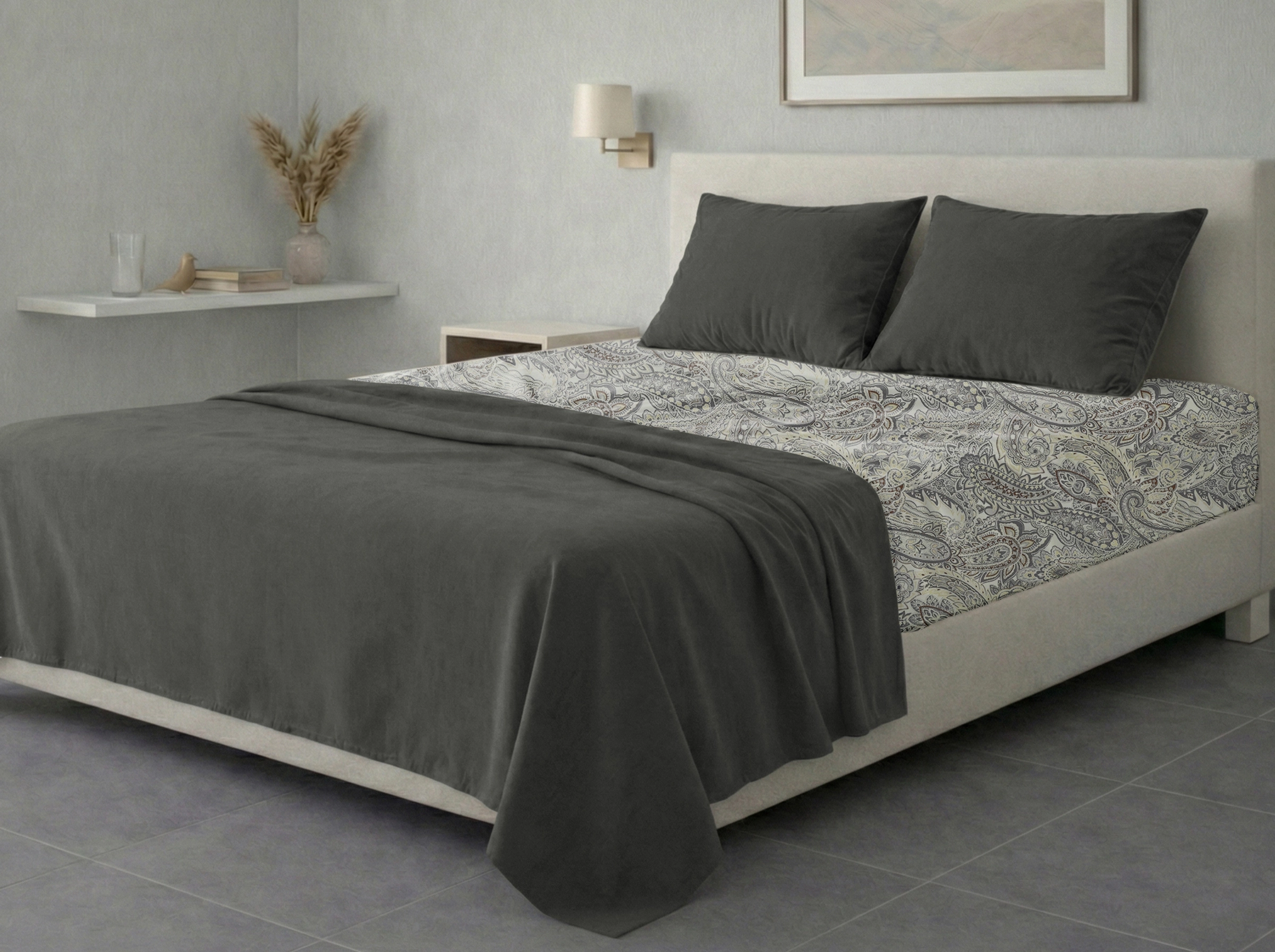 Σετ σεντόνια 4τμχ υπέρδιπλα 240x270-180x200+35 Βαμβακερά 100% εμπριμέ/μονόχρωμα 007443011Σ76Χ91