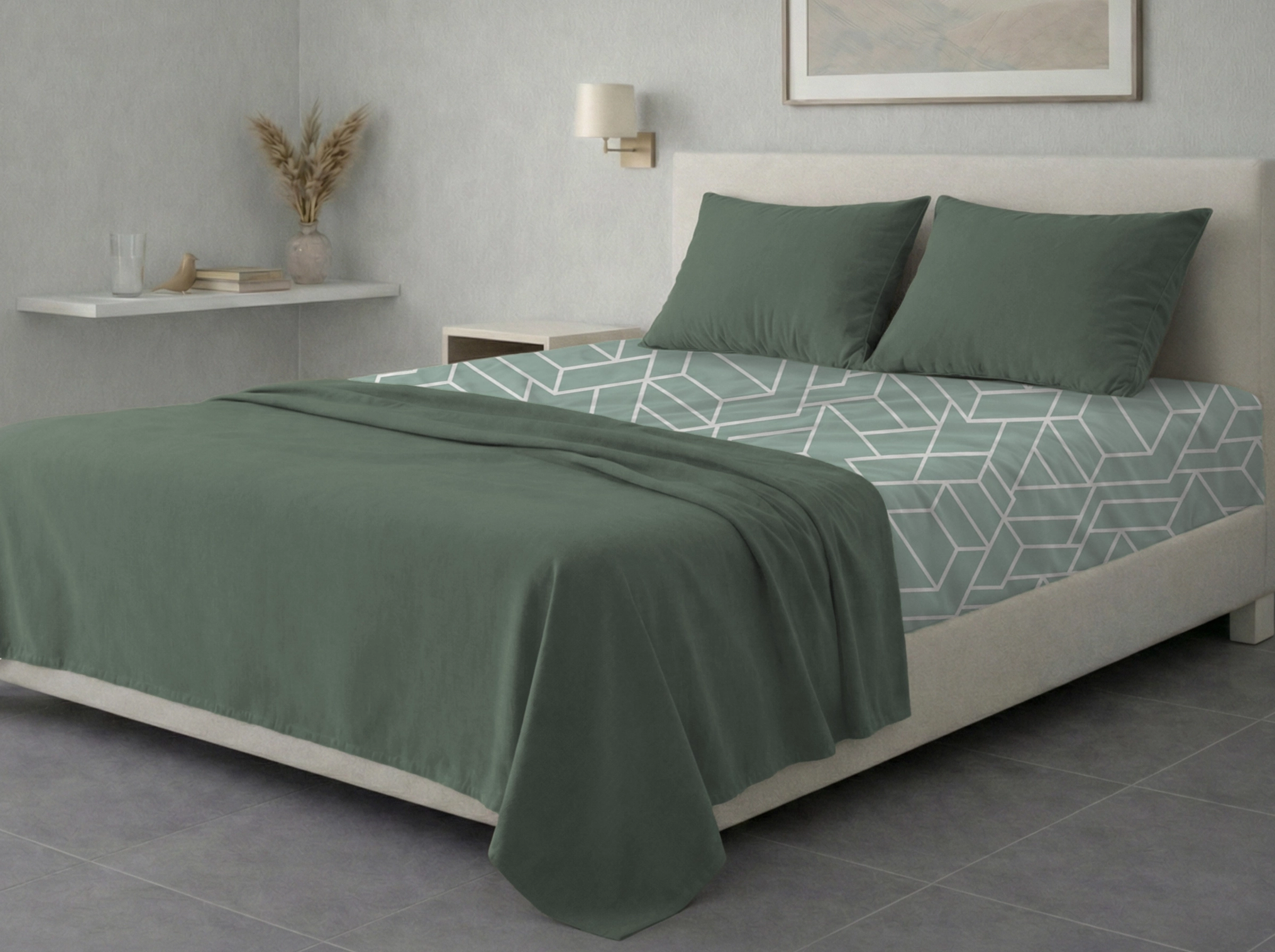 Σετ σεντόνια 4τμχ υπέρδιπλα 240x270-180x200+35 Βαμβακερά 100% εμπριμέ/μονόχρωμα 007443011Σ56Χ90