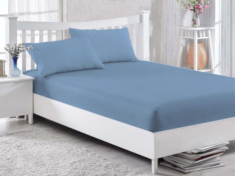 Κατωσέντονο με Λάστιχο Aqua 100% Βαμβακερό Γαρύφαλλο 100-180x200+30cm - 100x200+30