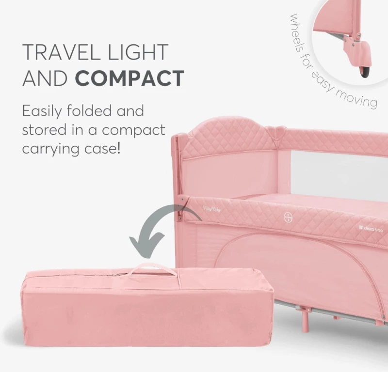 KIKKA BOO ΠΑΡΚΟΚΡΕΒΑΤΟ 2 ΕΠΙΠΕΔΩΝ MILKY WAY PINK 31003010113