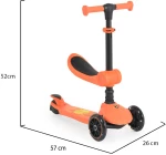 LAMBORGHINI ΠΑΙΔΙΚΟ ΠΑΤΙΝΙ ΜΕ ΚΑΘΙΣΜΑ 2 ΣΕ 1 ORANGE 3800146228583