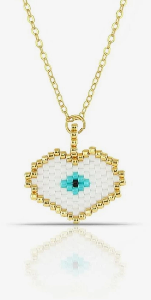 Miyuki Heart Eye with Chain