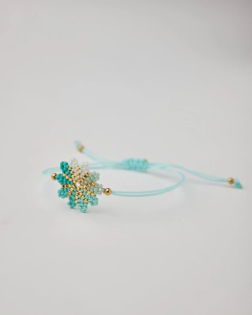 Miyuki Flower Adjustable Macrame Bracelet