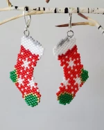 XMAS Socks Miyuki Earrings