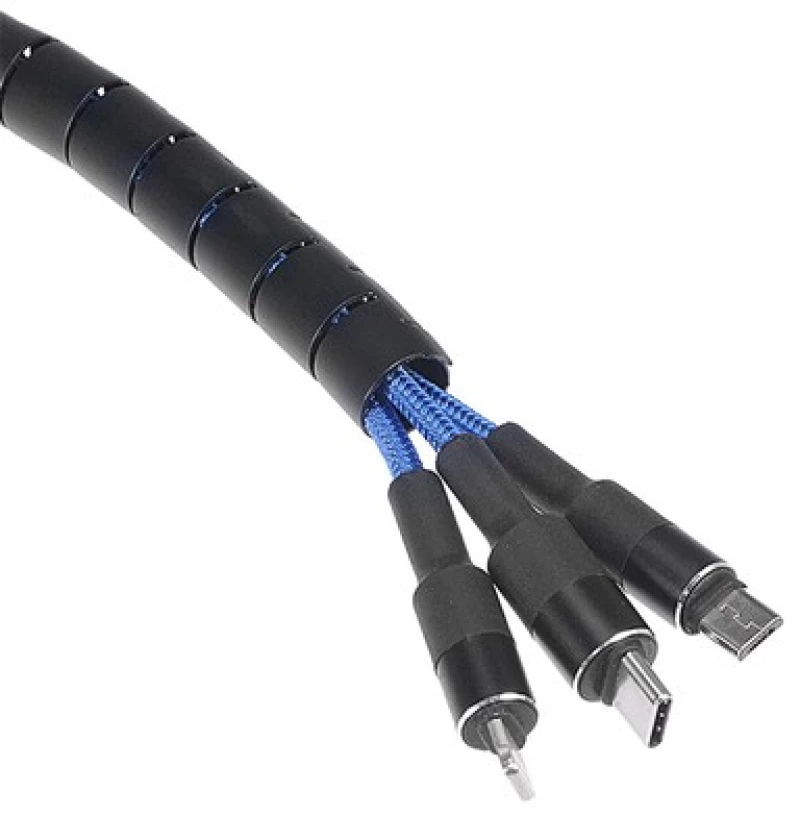POWERTECH δεματικό καλωδίων TIES-083, πλαστικό, Φ20mm, 2m, μαύρο