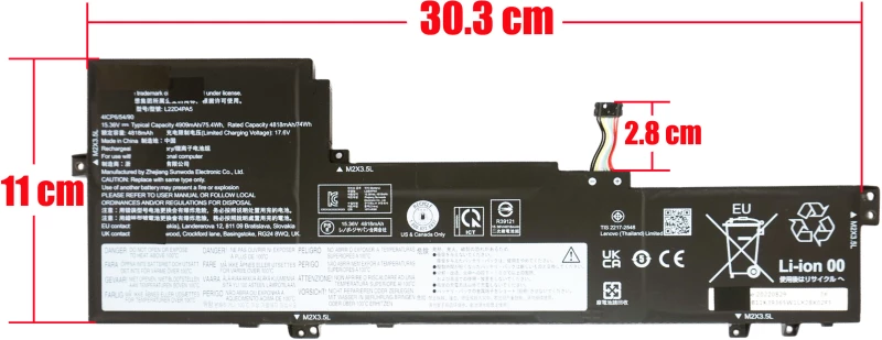 Lenovo 5B11N45418 BATTERY 4cell 75.4Wh 15.36V L22D4PA5 SD/C ( Κωδ.1-BAT0803 )