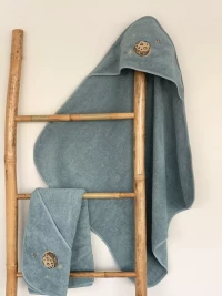 Fluffy Κεντητή Κάπα Blue 75x75 - -