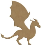 Δράκος  mdf 13 x 15cm