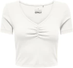 Μπλούζα κοντομάνικη crop top γυναικεία "Betty life" εκρού