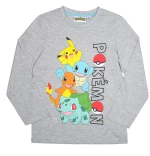 Μπλούζα μακρυμάνικη αγόρι "Pokémon character " γκρι μελανζέ