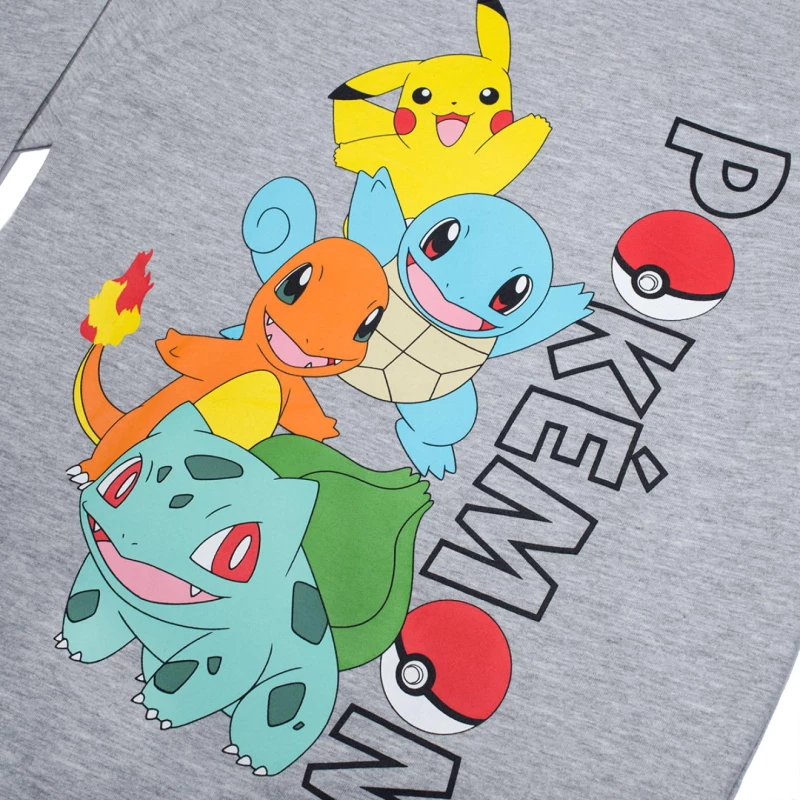 Μπλούζα μακρυμάνικη αγόρι "Pokémon character " γκρι μελανζέ
