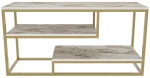 Έπιπλο Τηλεόρασης Lorin 875ZNA5310 120,2x35,2x60cm Marble Effect White-Gold