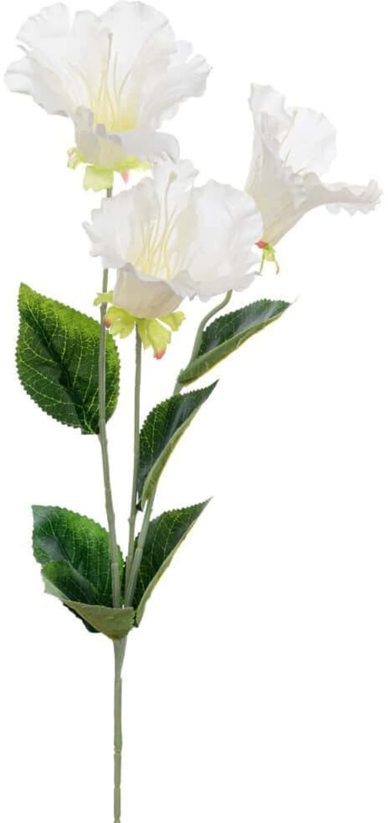 Διακοσμητικό Λουλούδι-Κλαδί Χωνάκι 92238 80cm White Συνθετικό Υλικό