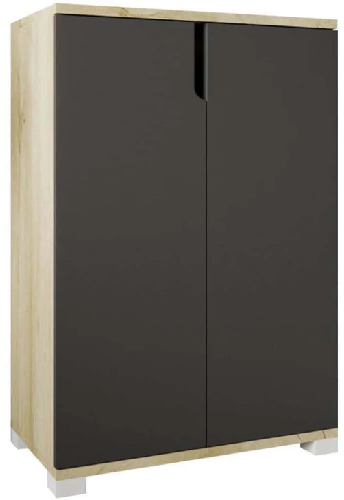 Παπουτσοθήκη Venedik 469ORN1302 60x34x97cm Oak-Anthracite Μοριοσανίδα, Μελαμίνη
