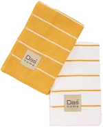 Ποτηρόπανα 0887 (Σετ 2τμχ) Ochre Das Home 40x60cm 100% Βαμβάκι