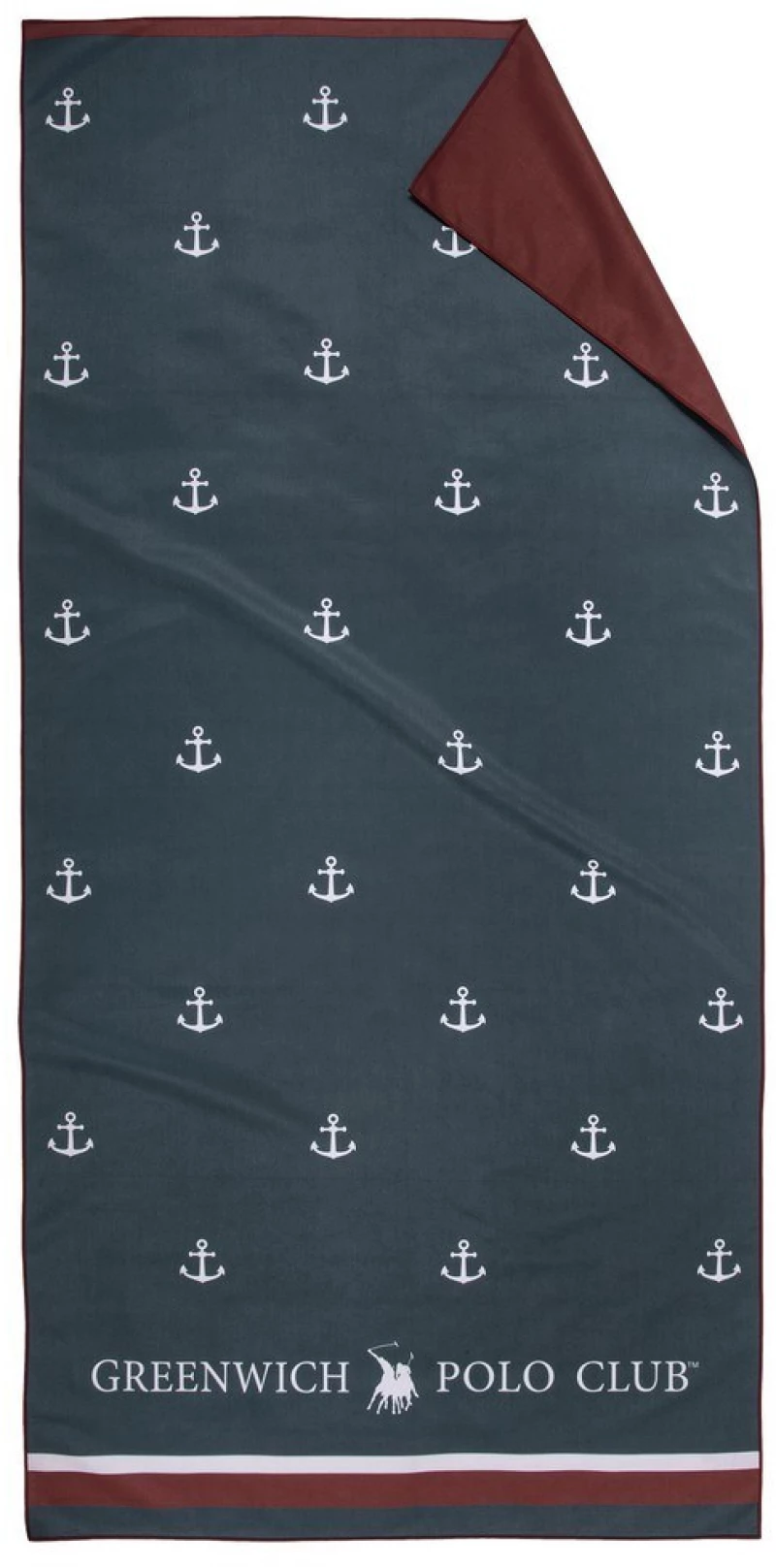 Πετσέτα Θαλάσσης 5224 Blue Greenwich Polo Club Θαλάσσης 80x170cm Microfiber