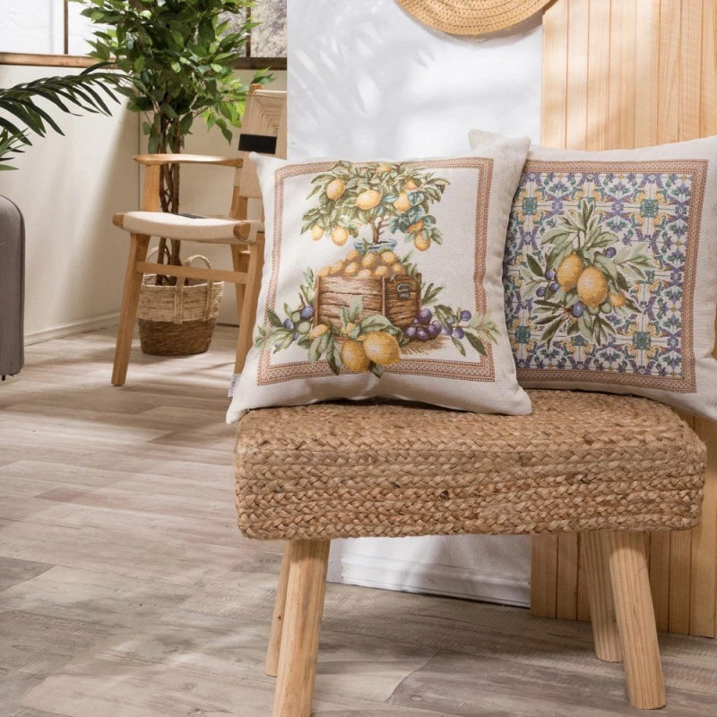 Μαξιλαροθήκη Διακοσμητική Mediterraneo Multi Teoran 45X45 Βαμβάκι-Πολυέστερ