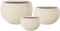 Supergreens Γλάστρα Πήλινη Στρογγυλή "Antica" Anti-Beige M 36x36x28.5 εκ.