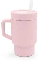 Melii Παγούρι Σιλικόνης με Καλαμάκι Tumbler Ροζ MEL19900