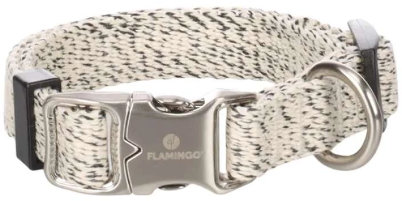 Flamingo Κολάρο Σκύλου Collar Lago White & Black M 20mm x 40-55cm
