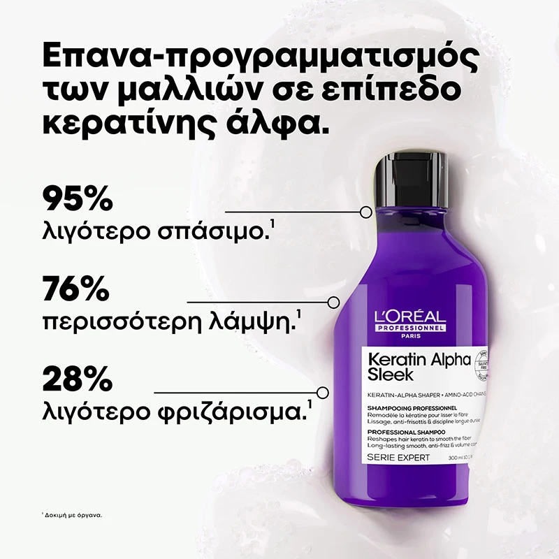 L’Oreal Professionnel Serie Expert KERATIN ALPHA SLEEK Shampoo | Σαμπουάν για Λείανση 300ml