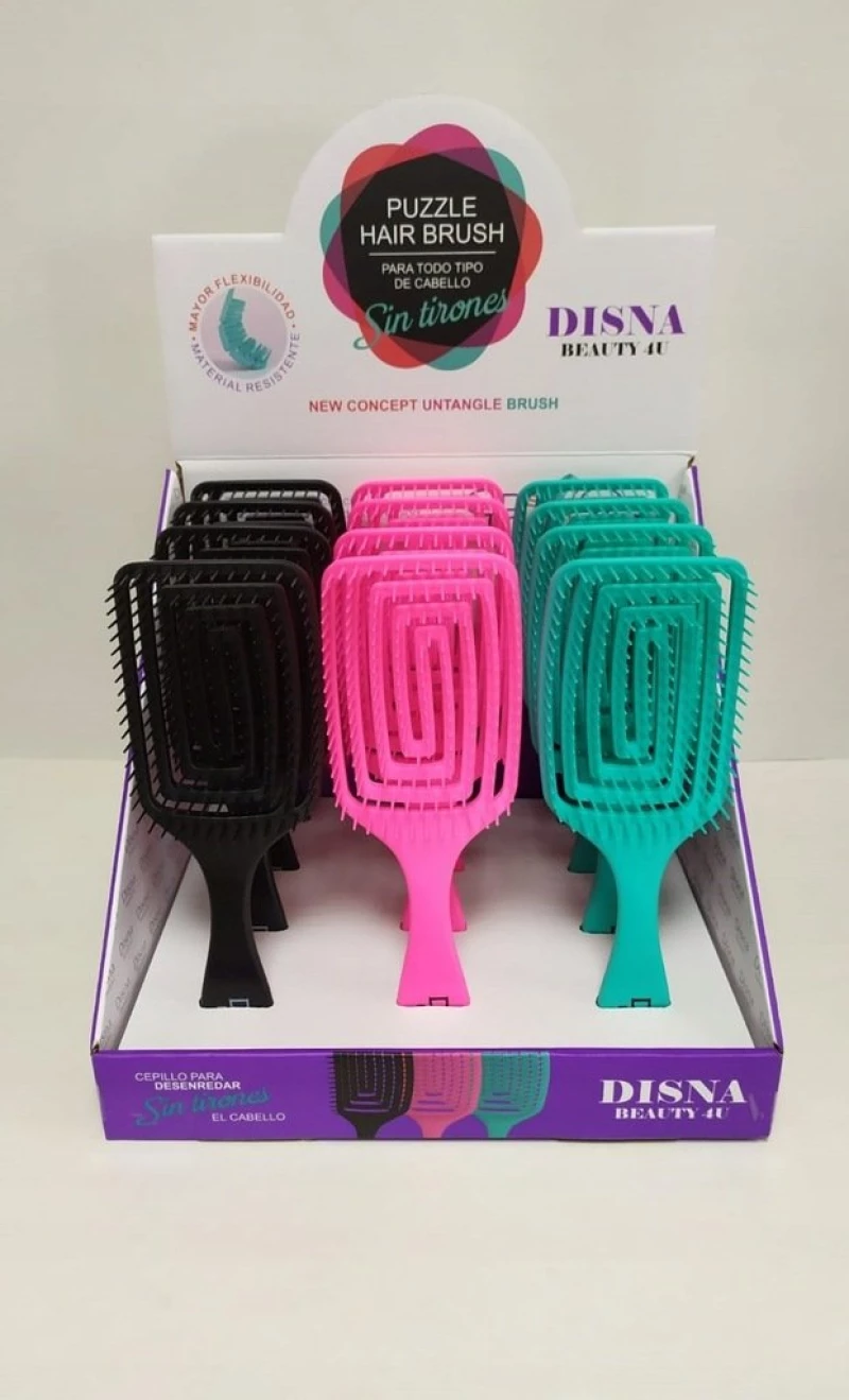DISNA puzzle hair brush βούρτσα μαλλιών διάφορα χρώματα 1τμχ