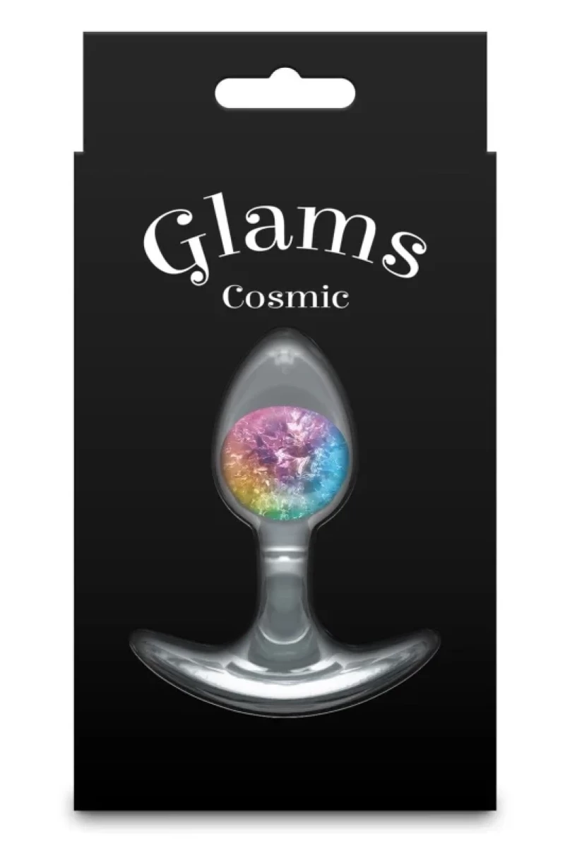 Cosmic Glams - Plug Small - Πρωκτική Σφήνα Υγρής Σιλικόνης με Γυάλινη Μπίλια