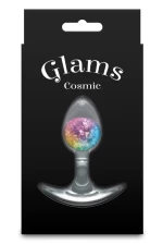Cosmic Glams - Plug Small - Πρωκτική Σφήνα Υγρής Σιλικόνης με Γυάλινη Μπίλια
