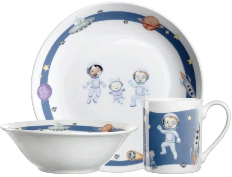 Σερβίτσιο Φαγητού Παιδικό Space (Σετ 3Τμχ) 022799L Multi Leonardo Πορσελάνη