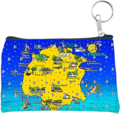 Πορτοφόλι Souvenir μπρελόκ - PVC - Thassos - 11*7cm - 871734