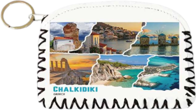 Πορτοφόλι Souvenir μπρελόκ - PVC - Chalkidiki - 14*9cm - 871741
