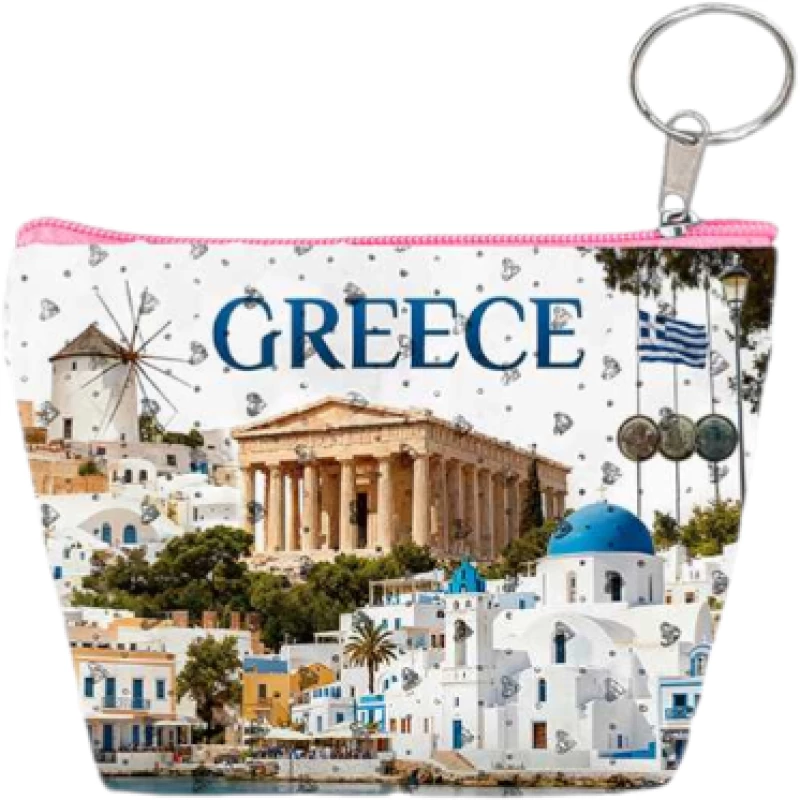 Πορτοφόλι Souvenir μπρελόκ mini - PVC - Greece - 11*7*4cm - 871818