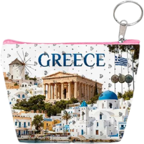 Πορτοφόλι Souvenir μπρελόκ mini - PVC - Greece - 11*7*4cm - 871818