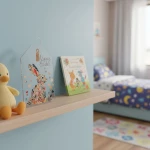 Ροζ Πασχαλινή Αρωματική Λαμπάδα με plexiglass καδράκι "Floral Bunny"