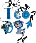Light Blue Lion, Σετ μασητικά μενταγιόν 6τμχ, Queen Mother