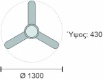 ΑΝΕΜΙΣΤΗΡΑΣ ΟΡΟΦΗΣ LED 24W [ 3000K | 4000K | 6000K ] 3310