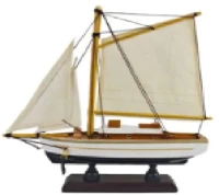 Ιστιοπλοϊκό Καραβάκι 21,5cm - Λευκό/ Μπλέ