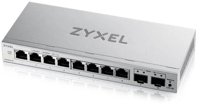 Zyxel GS1200-10v3 Managed L2 Gigabit Ethernet (10/100/1000) Desktop Grey