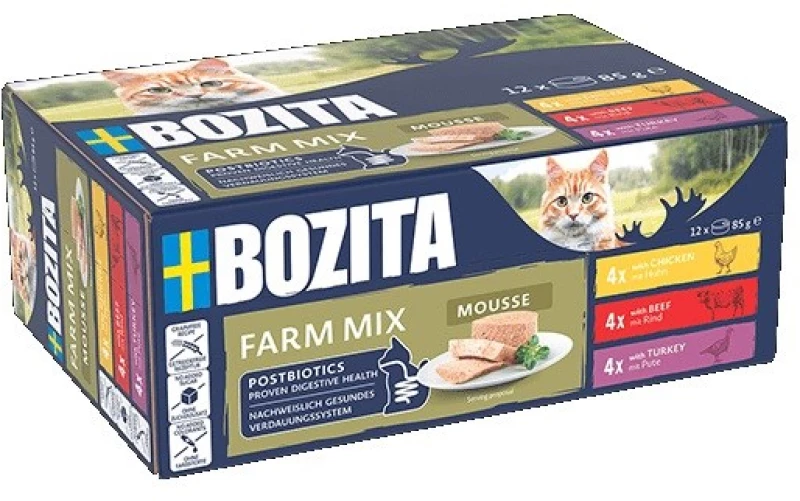 BOZITA Mousse Mix ocean - wet cat food - 12x85g