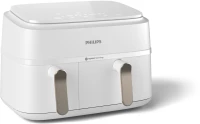 Philips 3000 series NA353/10 fryer Double 9 L Stand-alone 2750 W Hot air fryer Silver, White