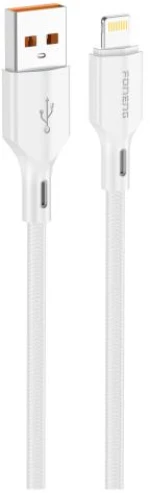 Καλώδιο Σύνδεσης USB 2.0 Foneng XS11 Braided USB A σε Lightning 2.1A 1m Λευκό