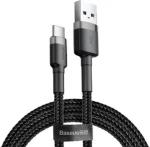 Καλώδιο Σύνδεσης USB 2.0 Baseus Cafule USB A σε USB C 3A 1m 480Mbps Μαύρο-Γκρι