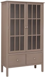 Ξύλινη διπλή βιτρίνα σε γκρι απόχρωση 81x35x135 εκ