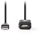 Nedis 233-2546 USB 2.0 Cable USB-A male - USB-A female Μαύρο 20m CCGL60EXTBK200