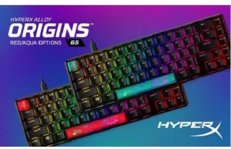 HP HPA65AQUA Μηχανικό Πληκτρολόγιο Gaming RGB,  USB Type-C