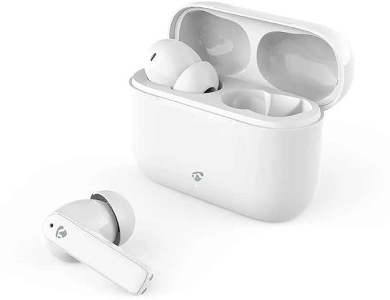 Nedis 233-2743 In-ear Bluetooth Handsfree Ακουστικά με Θήκη Φόρτισης Λευκά HPBT2425WT