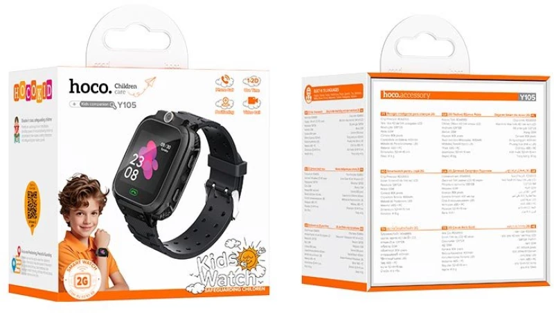 Hoco Y105 Παιδικό Smartwatch Με GPS Και Ελληνικό Μενού Μαύρο