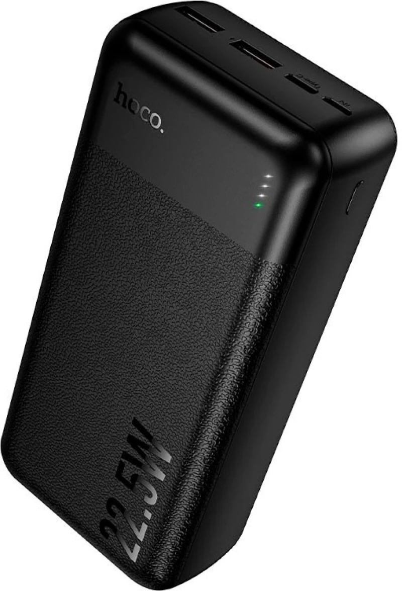 Hoco J159B Power Bank 30.000mAh 22.5W PD20W με 3 Θύρες Εξόδου Μαύρο